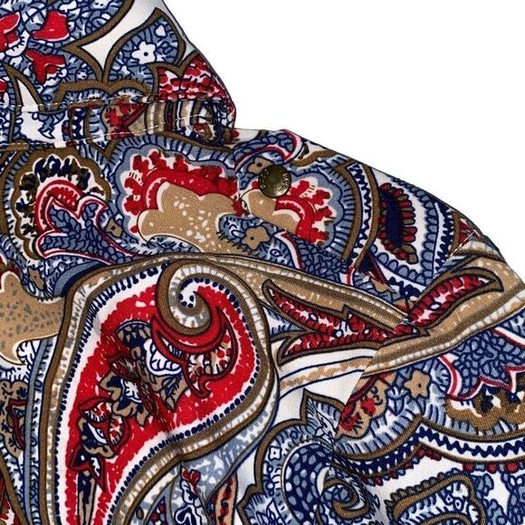 BCBG Maxazria EUC Ladies Western Paisley Buttondown Shirt Rodeo Wrinkle Free PS - Picture 3 of 6